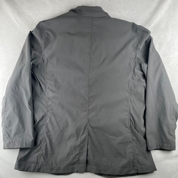 Eddie Bauer Travex Blazer Mens 46 Gray Tech Travel Sport Coat 3 Button Stretch - Picture 3 of 9
